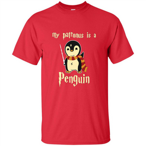 Penguin T-Shirt My Patronus Is A Penguin Hot 2017 T-Shirt Red S 