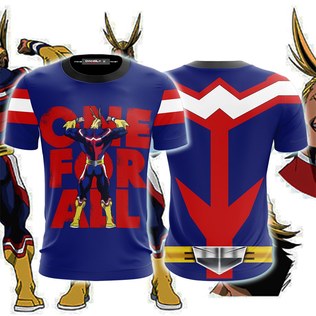 All Might One For All  Unisex 3D T-shirt S  