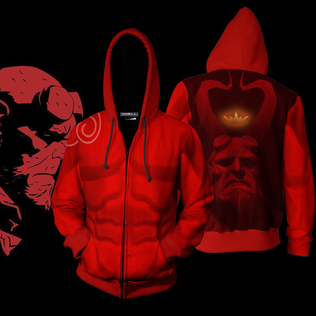 Hellboy (Ron Perlman) Zip Up Hoodie XS  