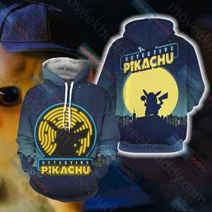 Pokemon Detective Pikachu Unisex 3D T-shirt Hoodie S 