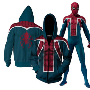 Spider-UK Cosplay PS4 New Look Zip Up Hoodie Jacket US/EU XXS (ASIAN S) Version 2 