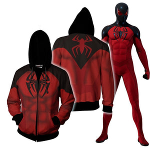 Scarlet Spider II Cosplay PS4 New Look Zip Up Hoodie Jacket XS Version 2 