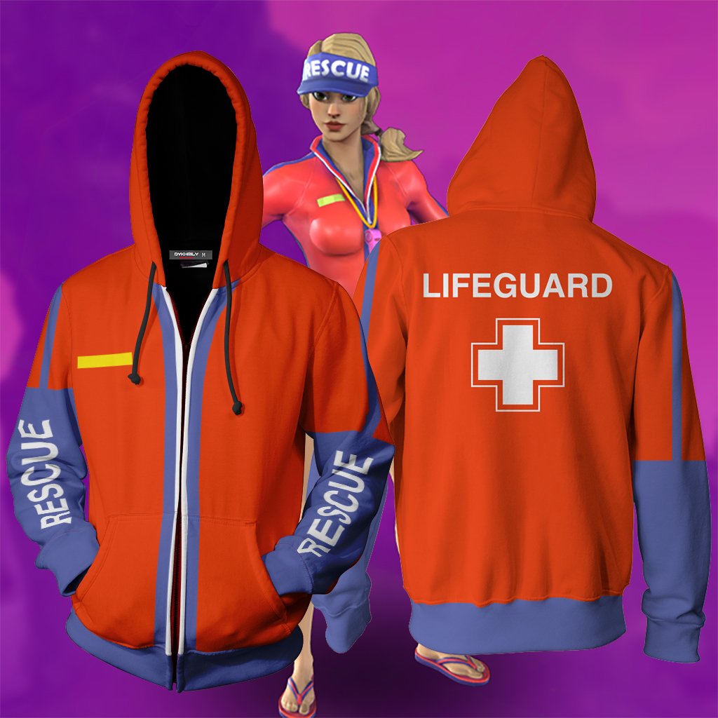 Fortnite Sun Strider Cosplay Zip Up Hoodie Jacket XS  