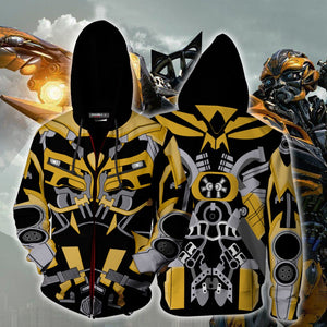 Transformers Bumblebee Cosplay Zip Up Hoodie Jacket US/EU XXS (ASIAN S)  
