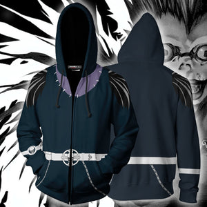 Death Note Ryuk Cosplay Zip Up Hoodie Jacket XS  