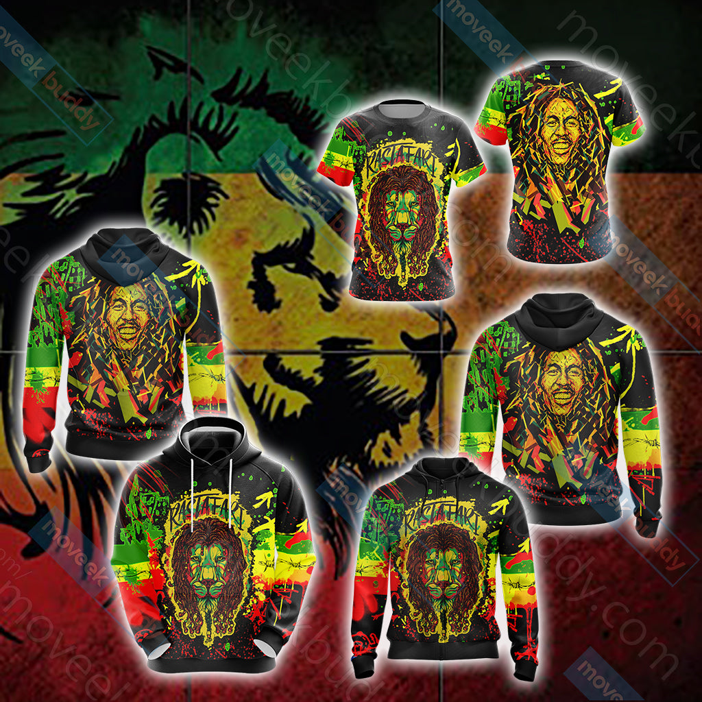 Bob Marley - Rastafari Unisex 3D T-shirt   
