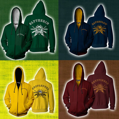 Quidditch Champion Ravenclaw Team Harry Potter Zip Up Hoodie   