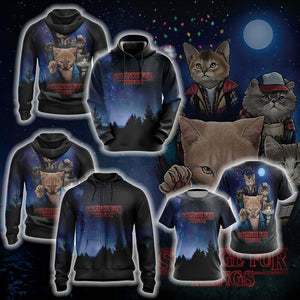 Stranger Things x Cats Unisex 3D T-shirt   