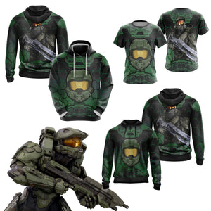 Halo 5 Master Chief HUD Helmet Unisex 3D T-shirt   