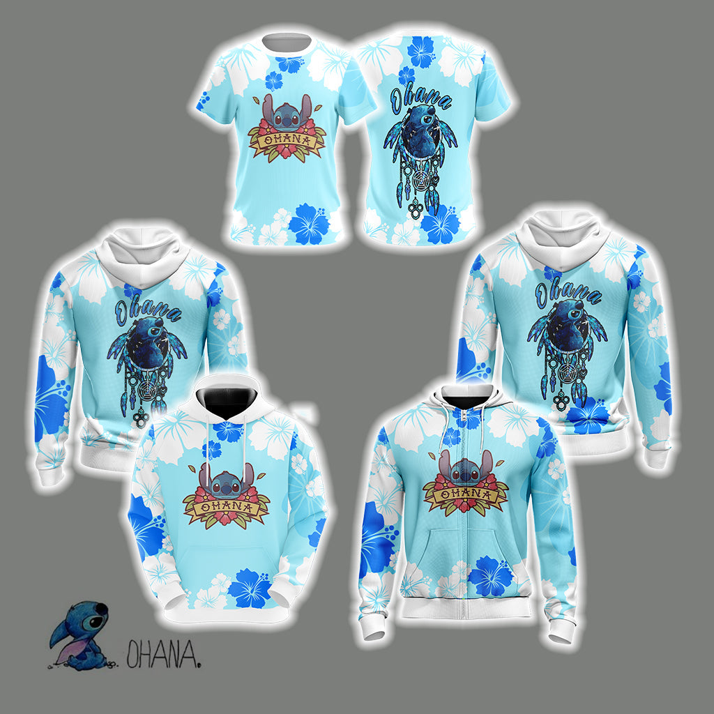 Ohana Stitch Unisex 3D T-shirt   