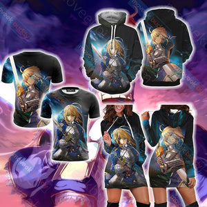 Fate/ Stay Night - Saber New Version 3D Hoodie Dress   