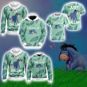 Eeyore Just Chillin Style Unisex 3D T-shirt   