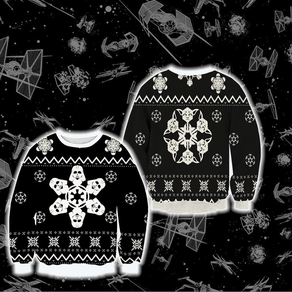Star Wars Snow Flake Unisex 3D Sweater   