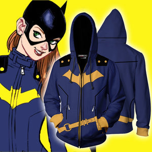 Batgirl Cosplay Zip Up Hoodie Jacket XS  