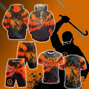 Half-Life Free Man Unisex 3D T-shirt   