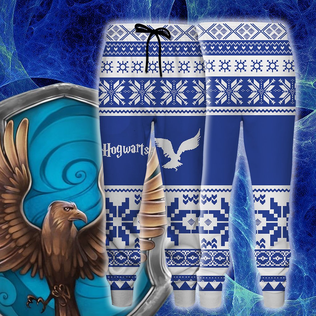 The Ravenclaw Eagle Harry Potter Ugly Christmas Jogging Pants S  