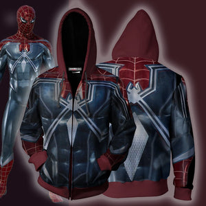 Spider-Man PS4 Spider-Man-DLC Cosplay Zip Up Hoodie Jacket US/EU XXS (ASIAN S)  
