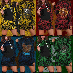 Cunning Like A Slytherin Harry Potter 3D Hoodie Dress   