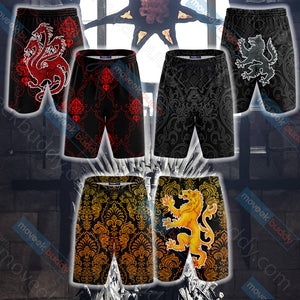House Lannister Lion Game Of Thrones Beach Shorts   