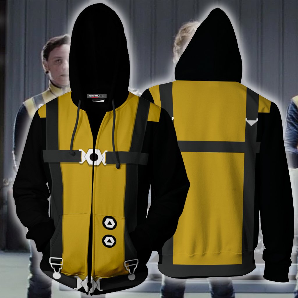 Marvel X-Men III Cosplay Zip Up Hoodie Jacket XS Yellow 