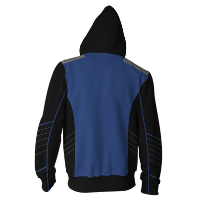 The Orville Ed Mercer Captain Cosplay Zip Up Hoodie Jacket   