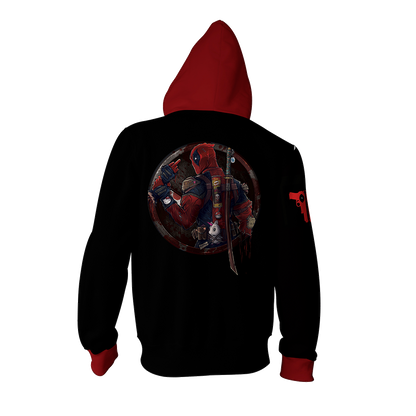Deadpool Zip Up Hoodie Jacket   