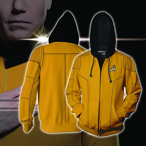 Star Trek: Discovery Captain James T. Kirk Cosplay Zip Up Hoodie Jacket XS  