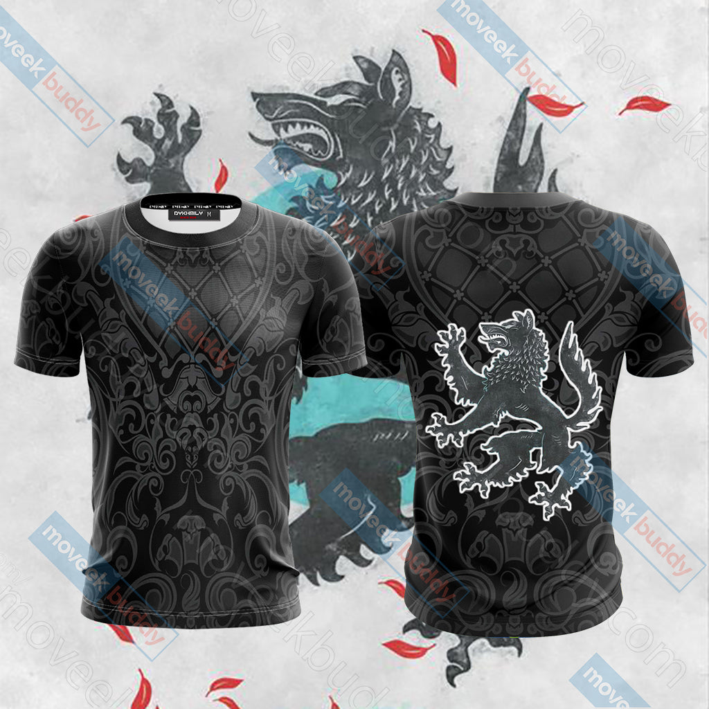 House Stark Direwolf Game Of Thrones Unisex 3D T-shirt US/EU S (ASIAN L)  