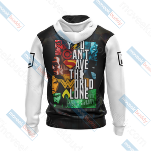 Justice League - You Can't Save The World Alone Unisex 3D T-shirt   