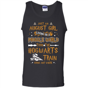 Harry Potter T-shirt Just An August Girl Living In A Muggle World Black S 