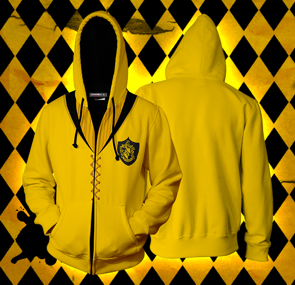 The Hufflepuff Quidditch Team Harry Potter Zip Up Hoodie XS  