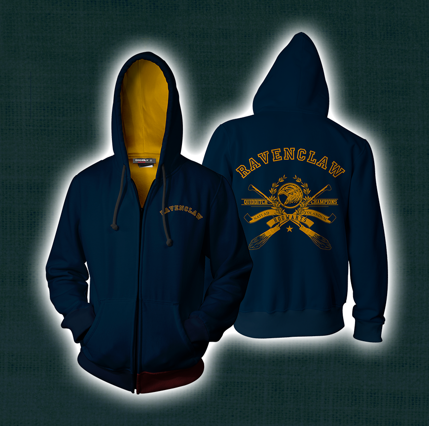 Quidditch Champion Ravenclaw Team Harry Potter Zip Up Hoodie MoveekBuddyShop