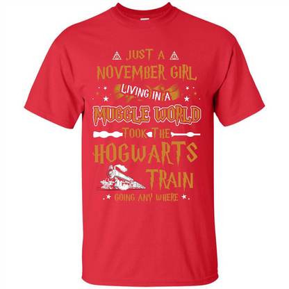 Harry Potter T-shirt Just A November Girl Living In A Muggle World   