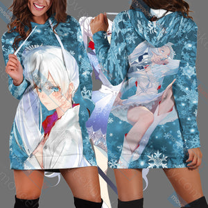 RWBY Weiss Schnee 3D Hoodie Dress XS  