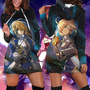 Fate/ Stay Night - Saber New Version 3D Hoodie Dress XS  