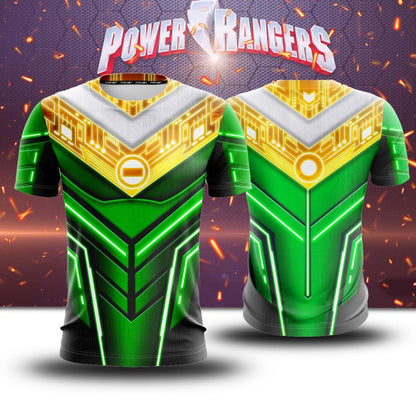 Power Ranger ZEO Cosplay Unisex 3D T-shirt S Green Ranger 