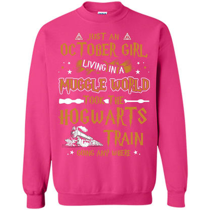 Harry Potter T-shirt Just An October Girl Living In A Muggle World   