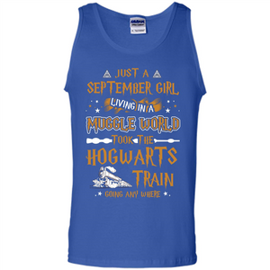 Harry Potter T-shirt Just A September Girl Living In A Muggle World   