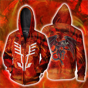 Yu-Gi-Oh! Red Dragon Archfiend  The Mark Of The Wings Unisex 3D T-shirt Zip Hoodie S 