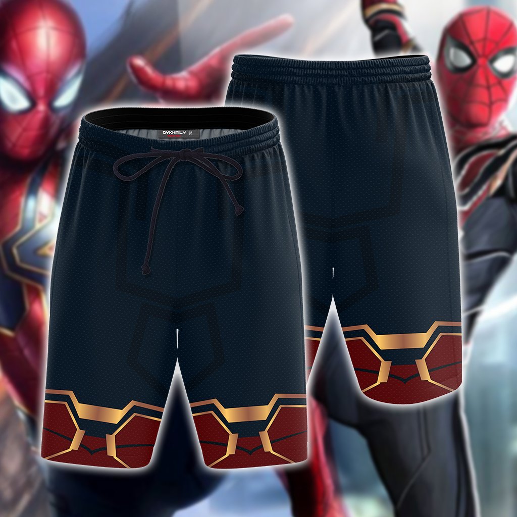 Spider-man: Homecoming Iron Spider Cosplay Beach Short S  