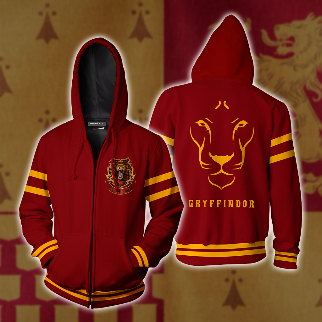 Gryffindor Hogwarts Harry Potter New Collection Zip Up Hoodie S  