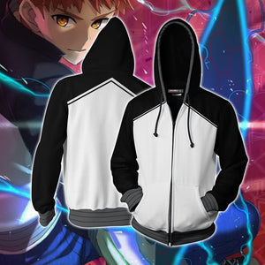 Fate/Stay Night Shirou Emiya Cosplay Zip Up Hoodie Jacket US/EU XXS (ASIAN S)  