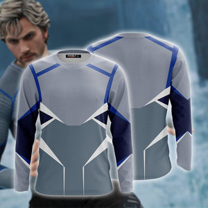 Quicksilver (Pietro Maximoff) Cosplay 3D Long Sleeve Shirt US/EU S (ASIAN L)  