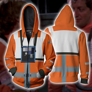 Star Wars X-wing Pilot Cosplay Zip Up Hoodie Jacket 5XL  