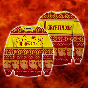 Gryffindor Harry Potter Ugly Christmas 3D Sweater S  