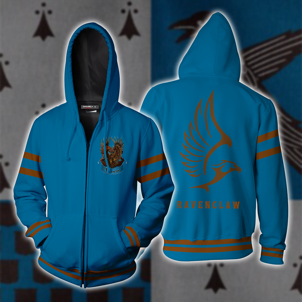 Ravenclaw Hogwarts Harry Potter New Collection Zip Up Hoodie MoveekBuddyShop