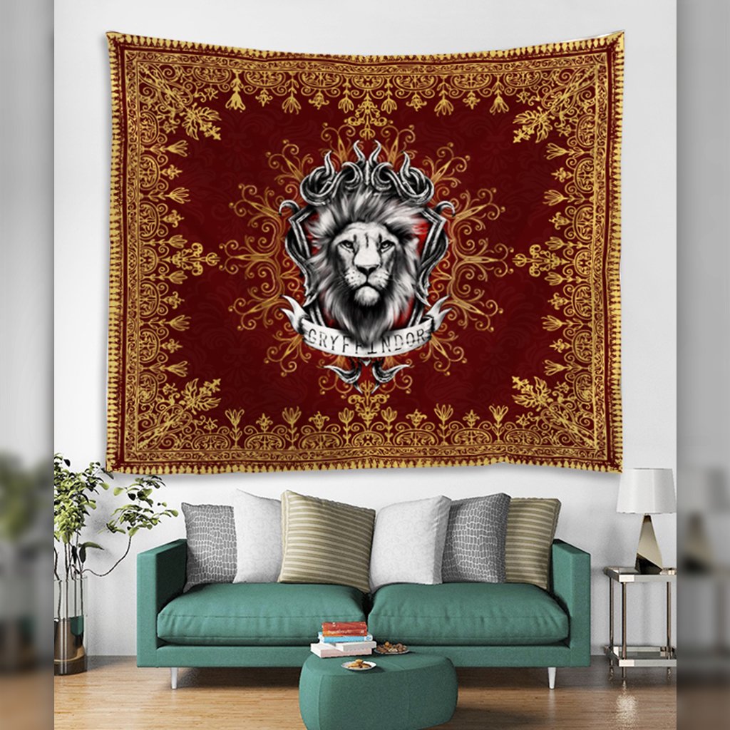 Mandala The Gryffindor Lion Harry Potter 3D Tapestry 150cm x 130cm  