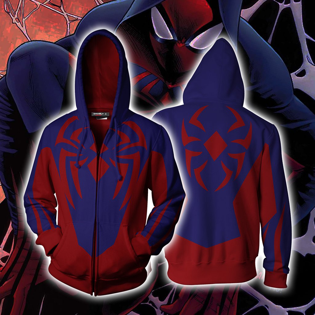 Scarlet Spider (Ben Reilly) Cosplay Zip Up Hoodie Jacket XS  