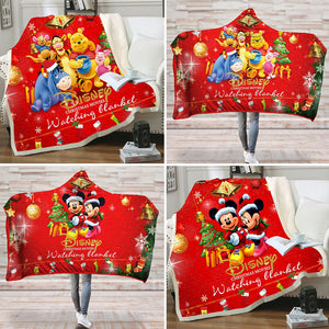 Disney Christmas Movies Watching Blanket 3D Hooded Blanket   