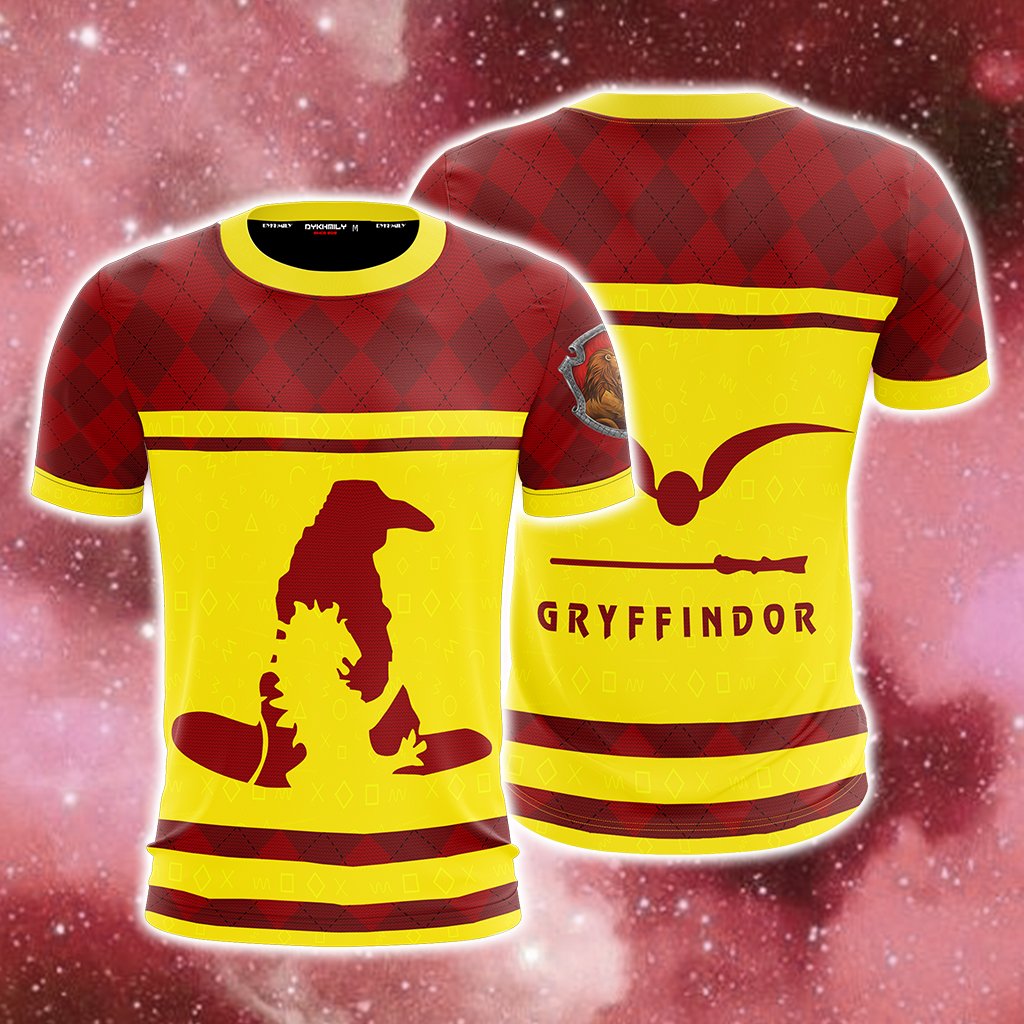 Gryffindor Quidditch Team Harry Potter New Collection Unisex 3D T-shirt   